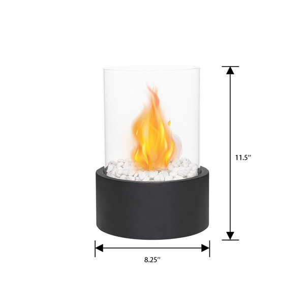 JHY DESIGN Metal BioEthanol Outdoor Tabletop Fireplace with Flame